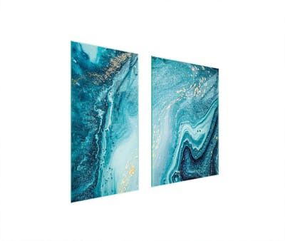 TMK ArtDeko Serie - Glazen Beschermplaat - 75x52 cm - Marmer - Meerdere Toepassingen