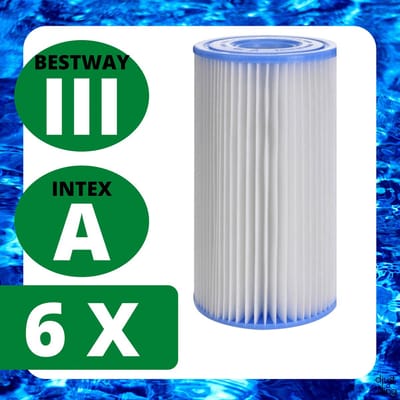 6 x Zwembadfilter -  Intex Type A (29000)