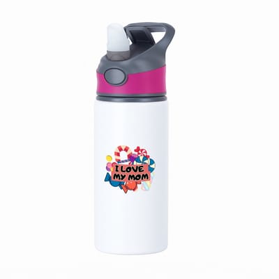 Hacebo® - Mama cadeau - waterfles met rietje roze - Moeder - Moeders - cadeautje - met opdruk - Verjaardag - Moederdag - Mama cadeautjes - Moederdag cadeau - verjaardag - liefste Mama - Leuk kado om te geven - water fles - 650ML