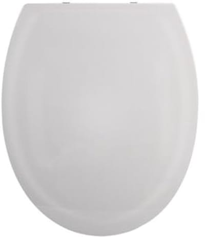 Ovaal toiletdeksel met softclose en quick-release-functie - Antibacteriële wc-bril in lichtgrijs