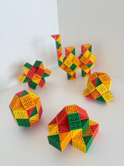 QY (special edition) multi color opbouwbare Magic ruler / snake puzzle 36 section
