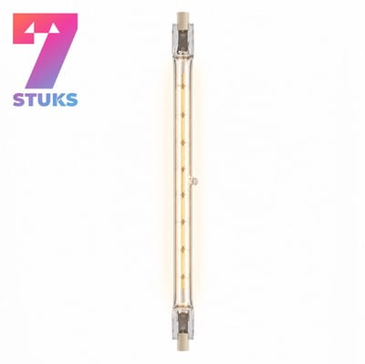7x Staaflamp (256mm) Halogeenlamp R7s - 1500W - Warm Wit Licht (3000K) - 33000 lm - 2 jaar - Dimbaar - Osram Haloline®