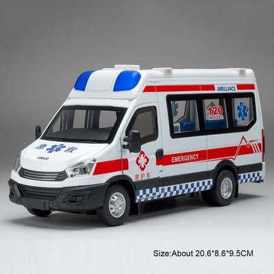 1:24 Schoolbus Ambulance Auto Model Speelgoed Metaal Diecast Geluid Licht Pull Back Miniatuur Voertuigen Modellen Voor Kinderen Vakantiecadeaus