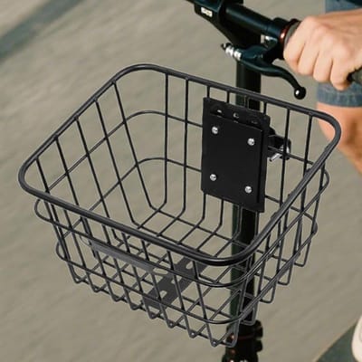 Fietsmand Afneembaar - Scooterhouder Voor - Dagelijks Vervoer - Gereedschapsloze Montage - 34 x 27 x 26 cm - Zwart