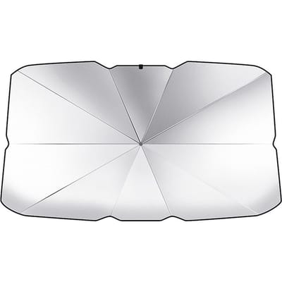 Pare-soleil pare-brise amélioré, parapluie pliable, prévention des rayons UV, pare-soleil réfléchissant pour voiture Size Large argenté