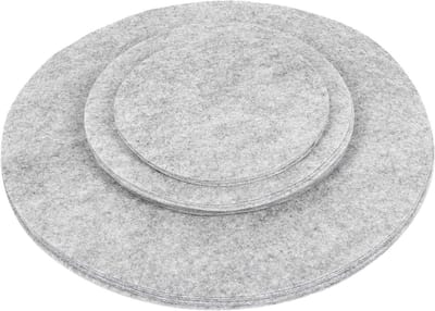 Vilten Plaatverdelers - Serviesbeschermers - Kraspreventie Keuken - Zacht Viltmateriaal - 24 Stuks - Grijs