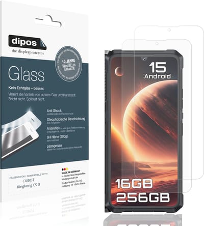 dipos – 2x Matte Pantserfolie geschikt voor CUBOT Kingkong ES 3 | 9H Screenprotector