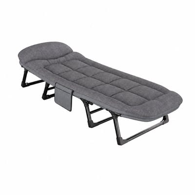 Novari - Campingbed - Ligbed - Vouwbed - Bed - Veldbed - Kampeerbed - 6 verstelbare ligstanden - Incl. ergonomisch hoofdkussen