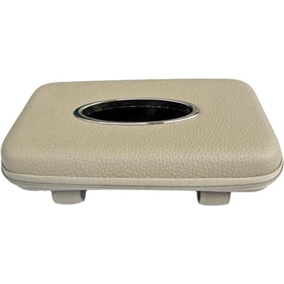 Auto Tissuehouder Decoratieve Lederen Container Zonneklep Hangende Doos voor Voertuig Auto Bruin black