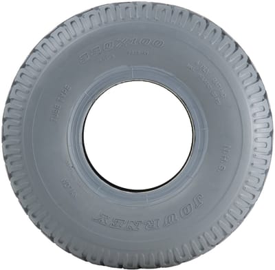 330x100 banden voor scootmobielen, grijs blokpatroon, luchtgevuld, niet-afgevend, 400-5 (set van 2)