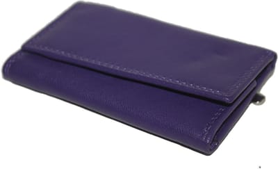 Klein dun leren portemonneetje met rits / mini beursje / Tri-fold portemonneetje in rood, paars, roze, groen, navy, blauw, zwart leer / 129