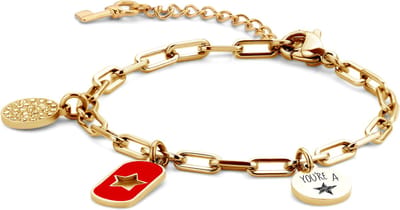 Special Moments 8KM-BL0003 Stalen armband - 16,5 + 3 CM - You're a star - Goudkleurig