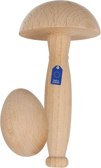 Houten Stoppaddenstoel en Stopei Set - Naai-accessoires voor Sokken en Kleding Herstellen