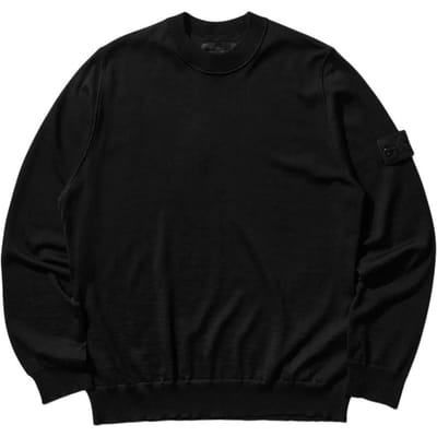 Stone Island Trui met Lange Mouwen Effen Kleur Ronde Hals Heren trui Zwart K1S15-5100066-S00FC-V0029 S black