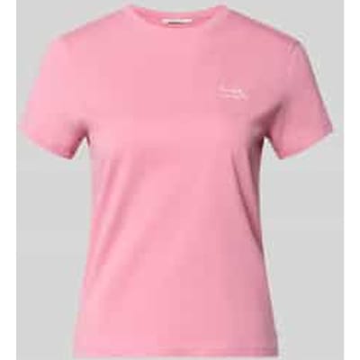 Tom Tailor Denim - T-shirt met borduursel - Maat M - Soft Blush Rose