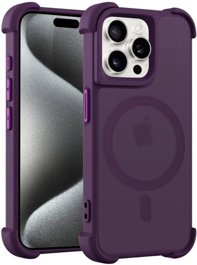 Coverzs matte MagSafe hoesje geschikt voor iPhone 14 Pro (paars) - MagSafe, shockbestendig, premium bescherming