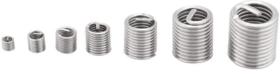 Complete Set van 60 Stuks Draadreparatie Kit voor M3 M4 M5 M6 M8 M10 M12 - Roestvrijstalen Helicoil Draad Inserts voor Schroefreparatie en Draadherstel