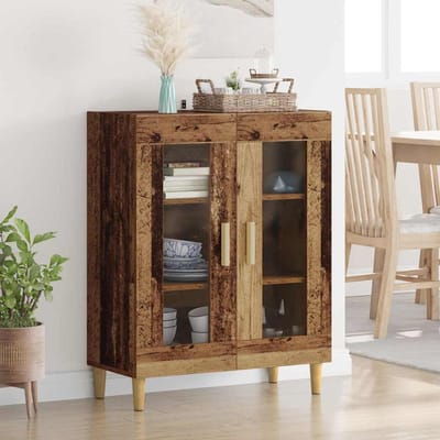 vidaXL - Dressoir - Oud - Hout - 69,5 - x - 34 - x - 90 - cm - Bewerkt - hout