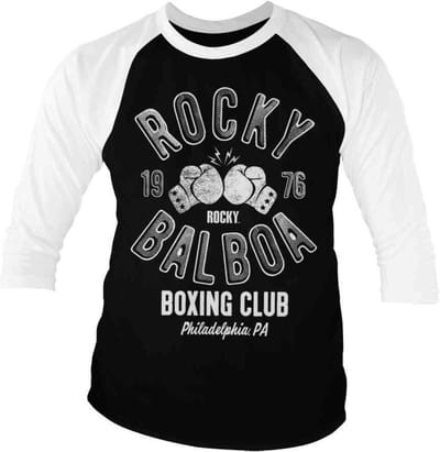 Rocky Raglan top -S- Balboa Boxing Club Zwart/Wit