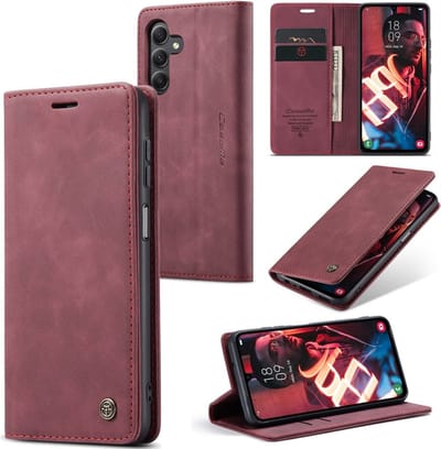CaseMe Hoesje - Geschikt voor Samsung Galaxy A15 Hoesje - CaseMe 013 Book Case - Bordeaux