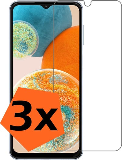 Screenprotector - 3 Stuks - Geschikt voor Samsung Galaxy A23 - Extra Sterk - Gehard Glas - Beschermglas - Tempered Glass - Screen Protector