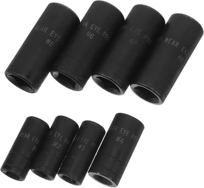 Tapdoppenset Roestvrij Staal - Schroefdraad Gereedschap - Schroefdraad Repareren - Universele Compatibiliteit - 8 Stuks - Zwart