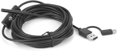 Endoscoopcamera met 5,5 mm lens, 2.0 MP, 6 LED-verlichting, 5 meter kabel en IP67 waterdicht voor inspectie en diagnose