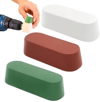 Polijstpasta Roestvrij Staal - Metaal Herstelwas - Oppervlakken Glanzend Maken - 3-delige Set - 7x2x2cm