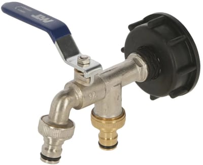 IBC-adapter S60x6 met 2 koppelingen