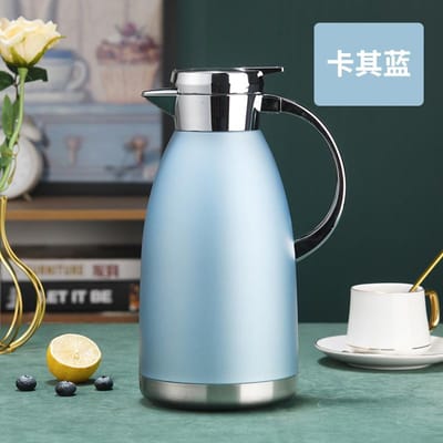 Pot Isotherme 1.8L 2.3L Acier Inoxydable Vide Cafetière Pichet à Thé au Lait Carafe à Eau Gourde Bouteilles Thermos Thermiques Vente W217WW-