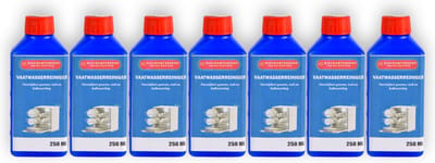 Discountershop Voordelige Set van 7 Vaatwasmachinereinigers Eco - 250 ml per Stuk - Voordeelpak Huishouden Schoonmaak Reinigingsmiddelen