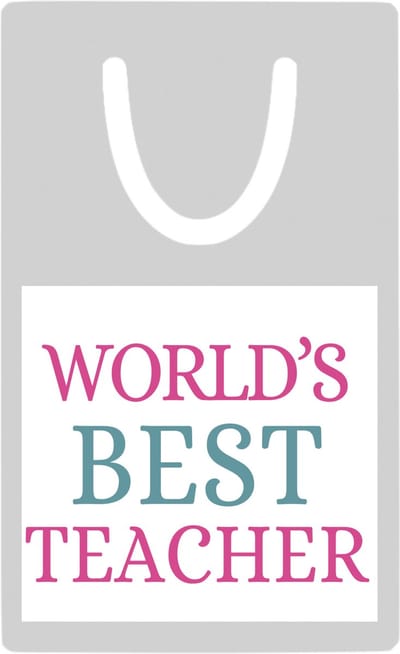 Hacebo® - World's best teacher metalen boekenlegger- Juf - beste juf - school - verjaardagscadeau - afscheidscadeau - kado Bladwijzer boekenleggers - 7.6 cm x 5cm