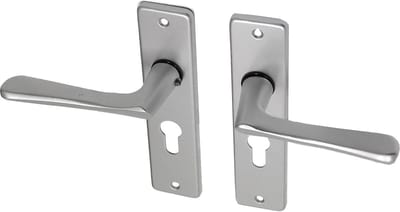 Wovar Deurkruk met schild aluminium vlindermodel PC55 | Per Set