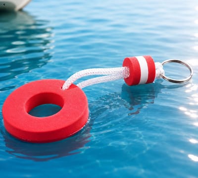Drijvende Sleutelhanger Boei Rood – Luxe Sleuteldrijver – Drijvend voor Boot, Watersport, Zeilen & Vissen – Sleutelhouder voor op het Water