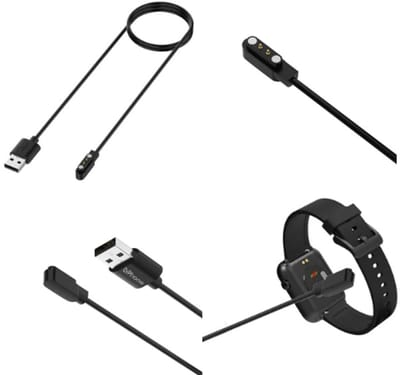 DrPhone USB Magnetische Oplaadkabel – Geschikt voor CMF by Nothing Watch Pro /Watch Pro 2 & Watch Pro 3 Smartwatch kabel – Zwart – 1M