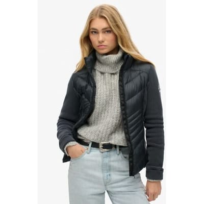 Superdry Storm Fleecejack Blauw Grootte: 44