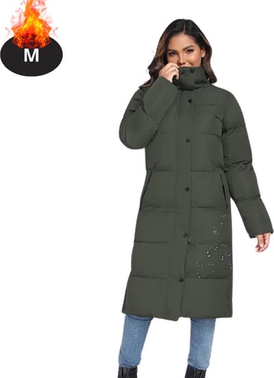 Livano Winterjas - Parka - Dames - Winter - Jas - Volwassen - Stijlvol - Groen - M
