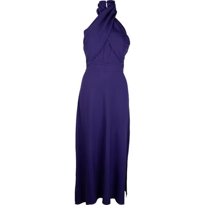 Reiss Aleena Purple Midi Dress Maat: 4 | Midi Jurken Outlet | Dames | Paars