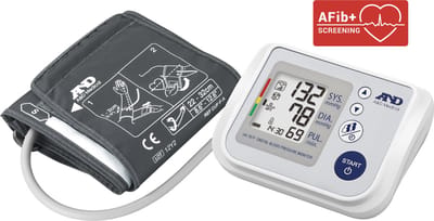 A&D Medical UA-767F - Bloeddrukmeter - Bovenarm - aanbevolen Nederlandse Hartstichting - Royaal SimFit-manchet - – Met AFib+ Hartritme Screening