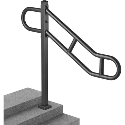 Main courante à poteau unique pour extérieur 1-3 marches 40,5  Main courante d'escalier Fixation au sol