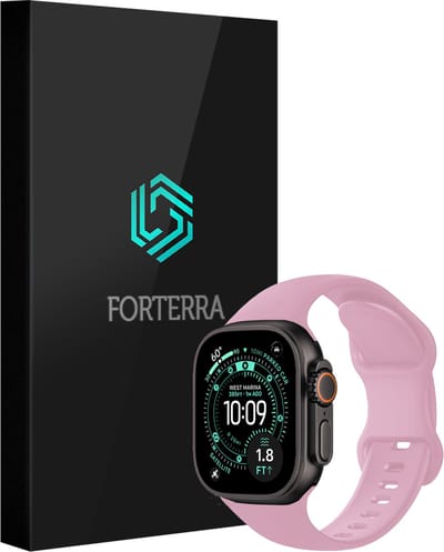 Smartwatchbandje Geschikt voor Apple Watch Ultra 1, 2, 3 (49 mm) - Verstelbaar Siliconen Bandje - Lila