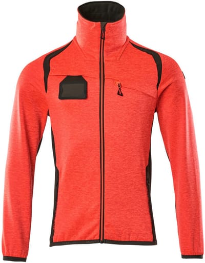 Mascot Accelerate Safe Fleecetrui met rits 19403-316 - hi-vis rood/donkerantraciet - 3XL