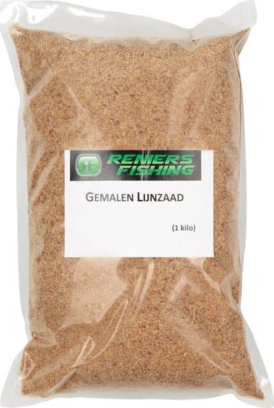 Reniers Fishing Gemalen Lijnzaad 800g – Oliehoudend Additief voor Voer en Boiliemixen