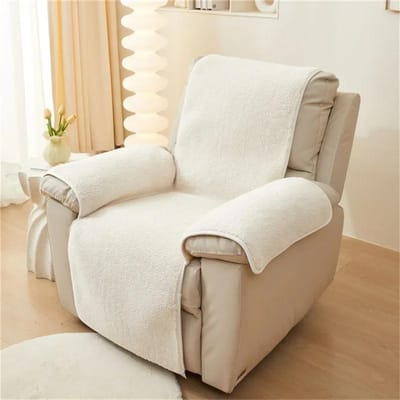 1 stuks Pluche Relaxfauteuil Mat Vier Seizoenen Universeel Effen Kleur Sofa Hoes Antislip Lazy Boy Relax Bank Slipcover Woonkamer S