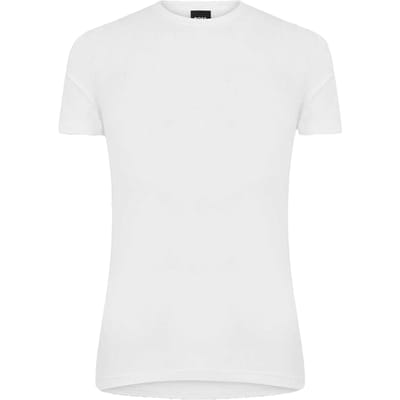 Boss Heren Mouwprint Jersey Crew Neck T-Shirt (Wit)