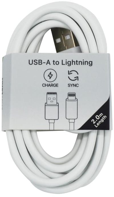 Musthavz - USB-A naar Lightning Kabel – 2 Meter – Wit – Oplaad- en Synchronisatiekabel voor iPhone & iPad