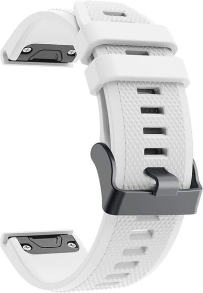 Siliconen Bandjes Wit - Quickfit 26mm - Geschikt voor Garmin Fenix 7X - 6X - 5X