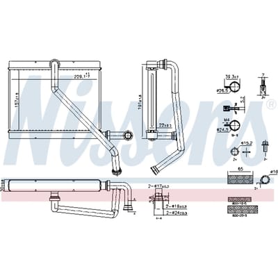 Warmtewisselaar, interieur verwarming NISSENS 707289