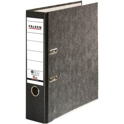 Falken Ordner Falken 80mm DIN A4 Werkstoff: Pappe DIN A4 Rugbreedte: 80 mm Zwart Wolken 2 beugels 80024136