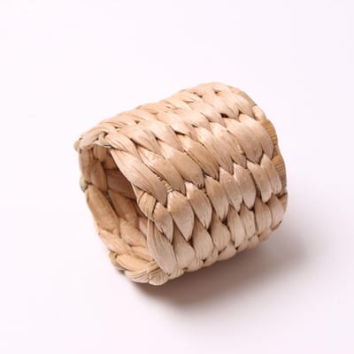 Serviette en paille de bambou naturelle, serviette en ficelle, serviette en cosse de maïs Type 1 beige
